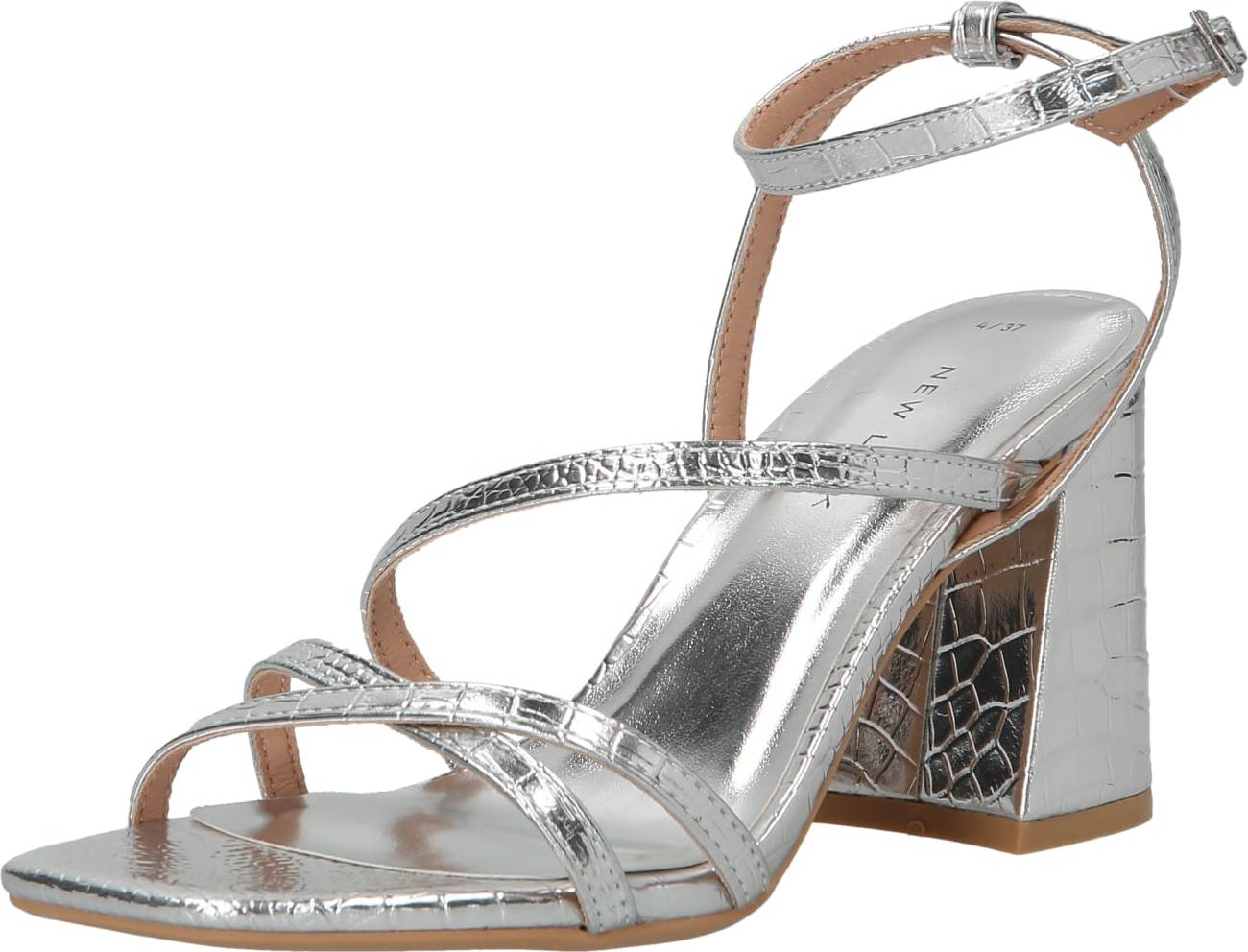 NEW LOOK Páskové sandály stříbrná
