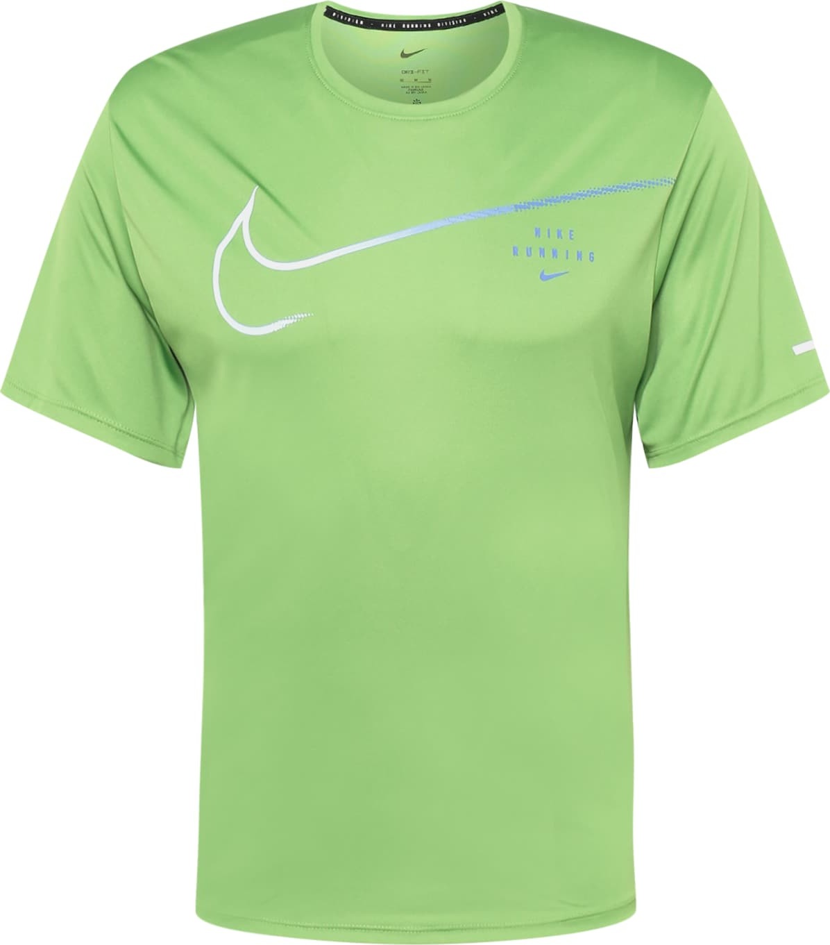 NIKE Funkční tričko 'Miler' modrá / zelená / bílá