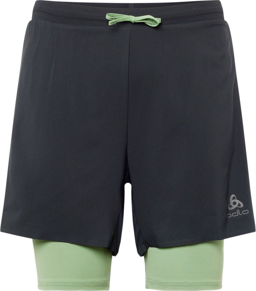 ODLO Sportovní kalhoty 'X-Alp' zelená / černá