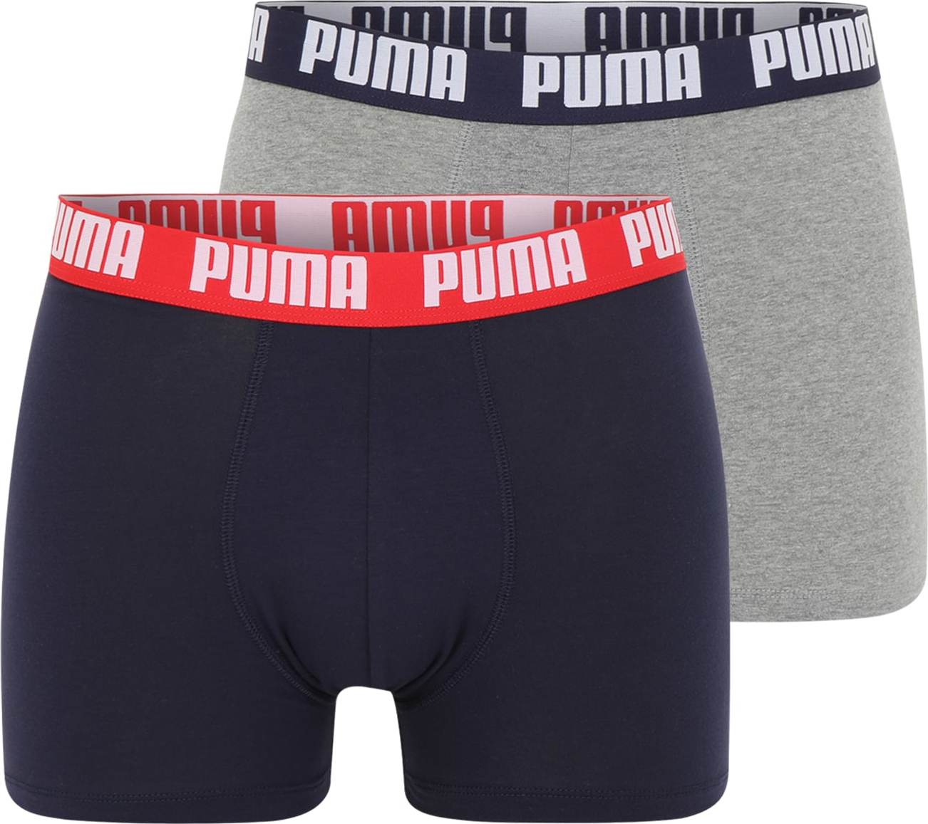 PUMA Boxerky námořnická modř / šedá / černá / bílá