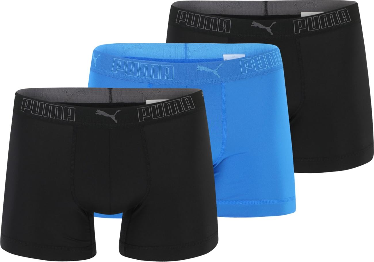 PUMA Boxerky nebeská modř / šedá / černá