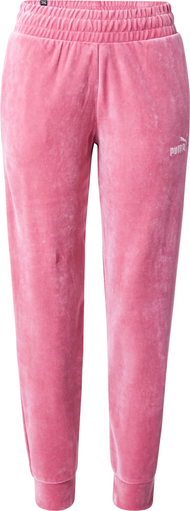 PUMA Sportovní kalhoty světle růžová / bílá