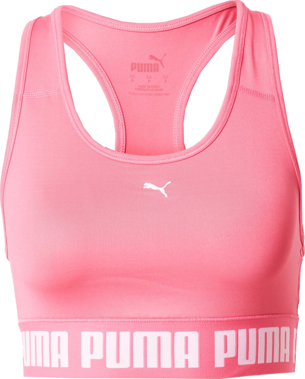 PUMA Sportovní podprsenka pink / bílá