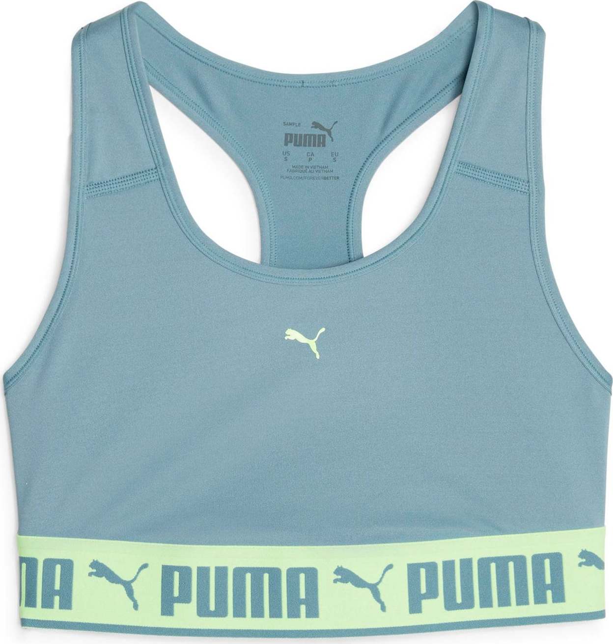 PUMA Sportovní podprsenka světlemodrá / světle zelená