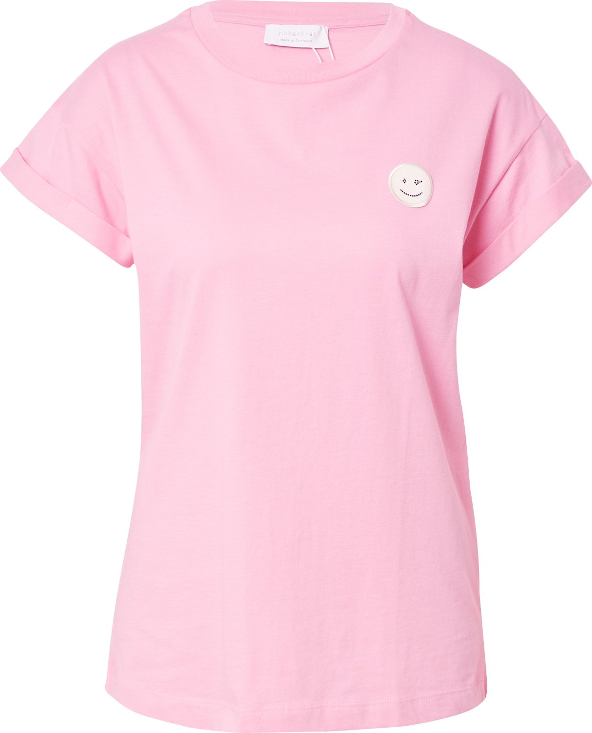 Rich & Royal Tričko 'Boyfriend Coloured Sparkle Organic Shirt' pink