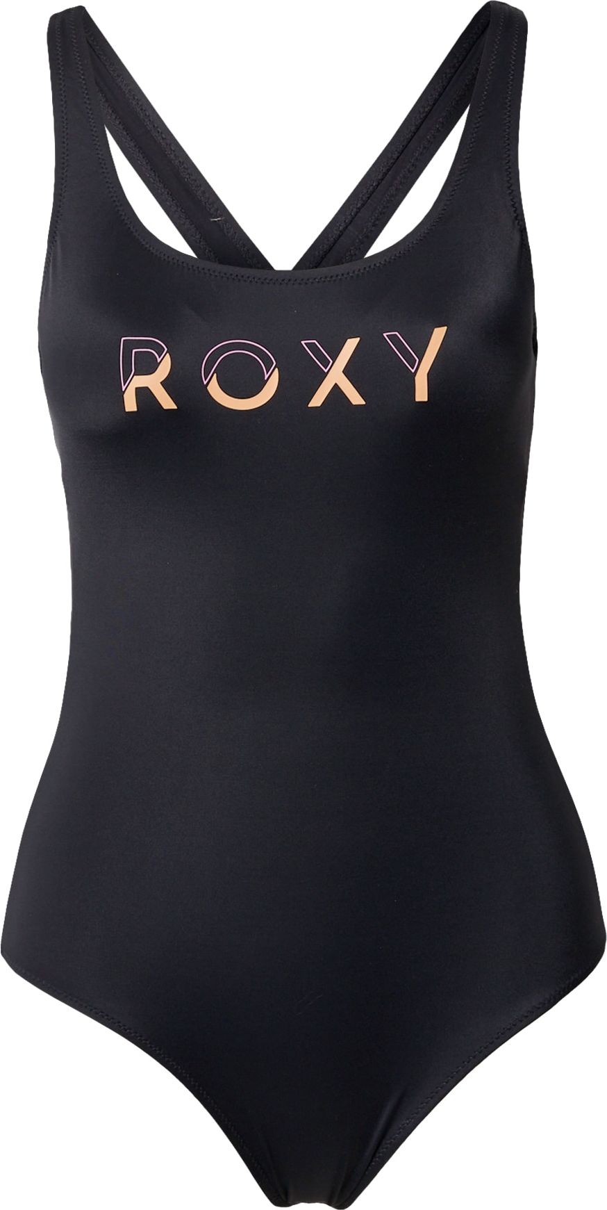 ROXY Sportovní plavky antracitová / oranžová / růžová