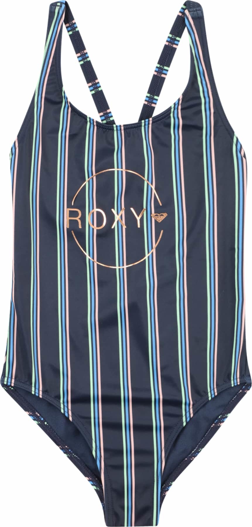 ROXY Sportovní plavky tmavě modrá / zlatá / světle zelená / růžová