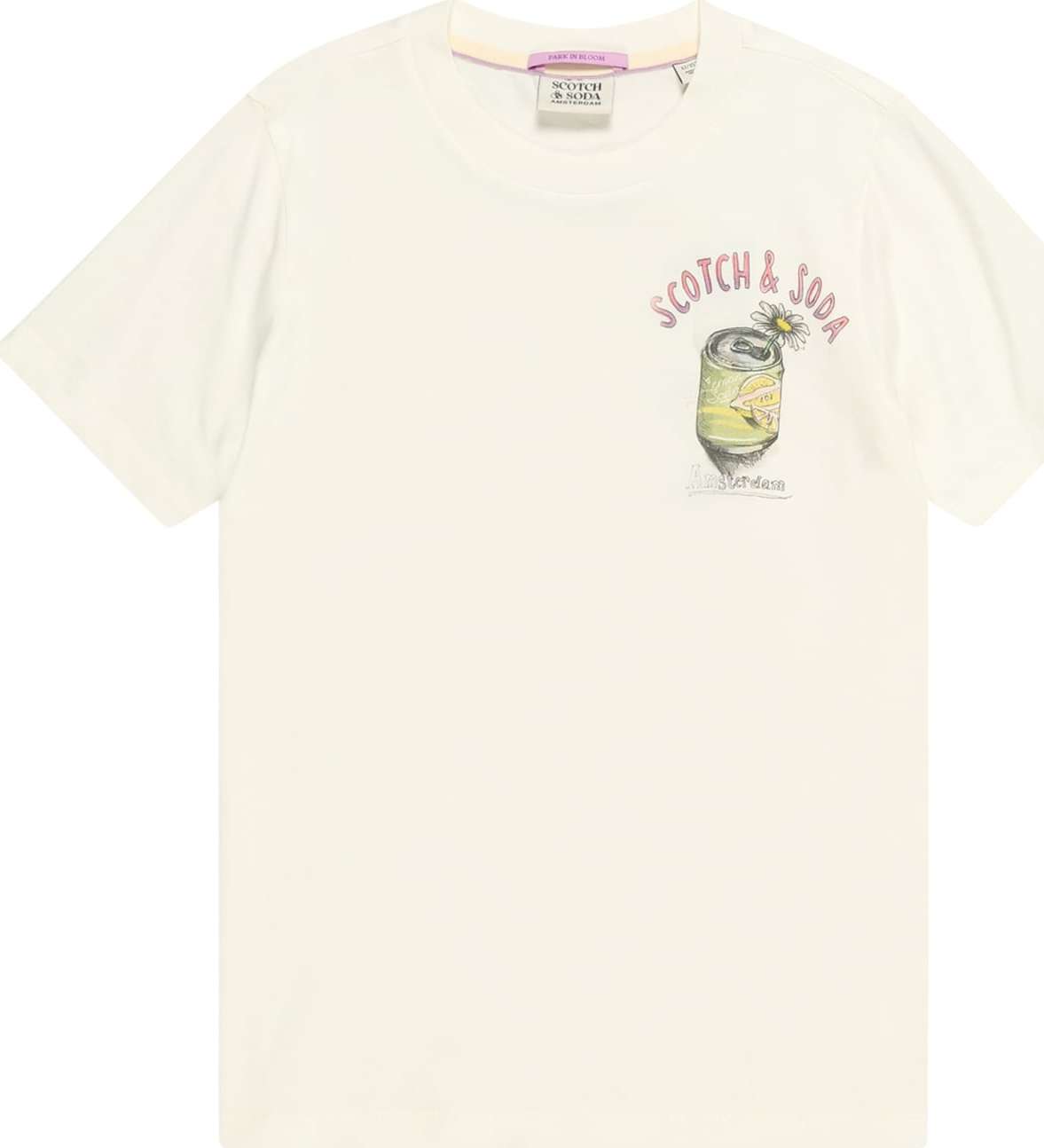 SCOTCH & SODA Tričko šedá / jablko / starorůžová / bílá