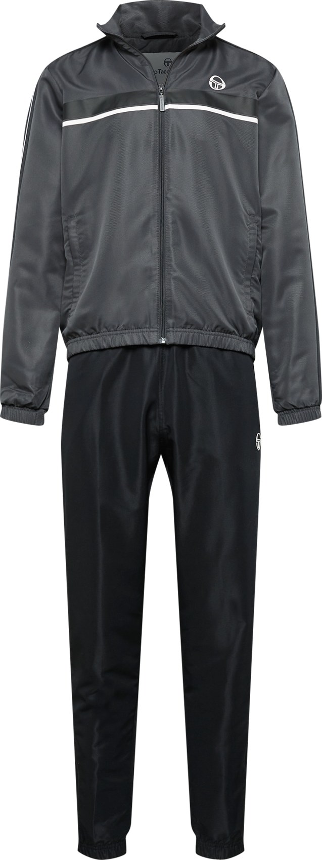 Sergio Tacchini Domácí oblečení 'AGAVE' čedičová šedá / černá / bílá