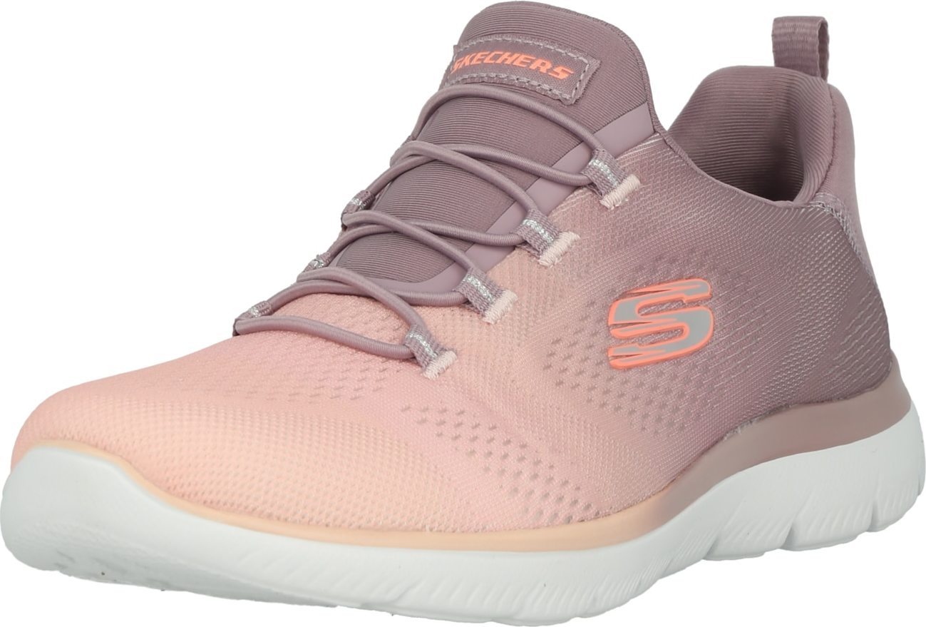 SKECHERS Slip on boty bledě fialová / oranžová / růžová