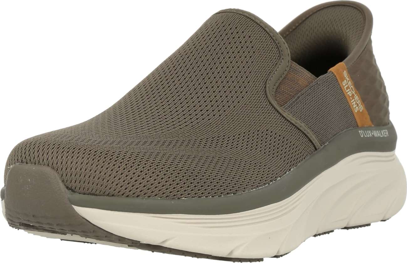 SKECHERS Slip on boty karamelová / umbra / bílá