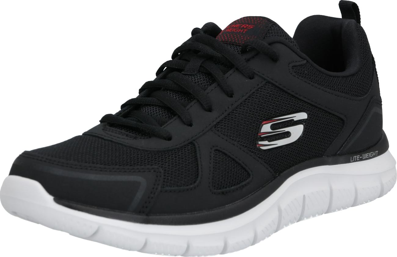 SKECHERS Tenisky 'Track' černá / bílá