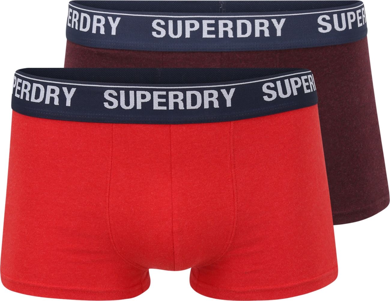 Superdry Boxerky námořnická modř / červená / bordó / bílá