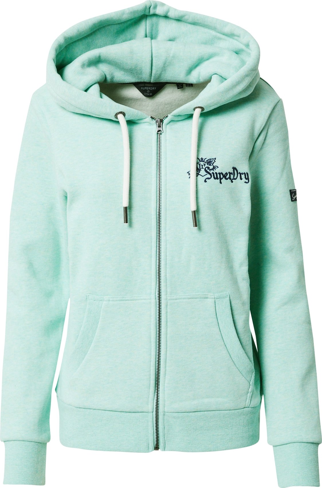 Superdry Mikina námořnická modř / mátová