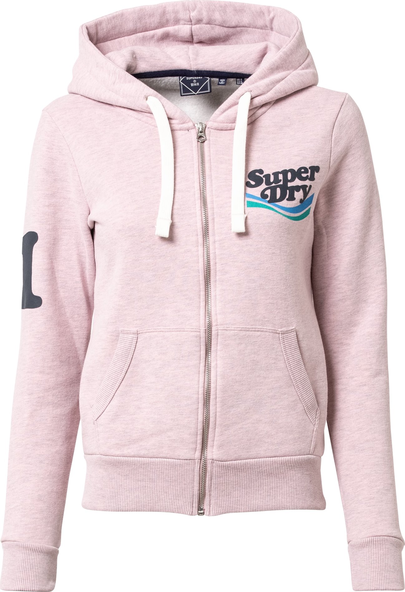 Superdry Mikina 'Vintage Cooper Nostalgic' královská modrá / zelená / starorůžová / černá