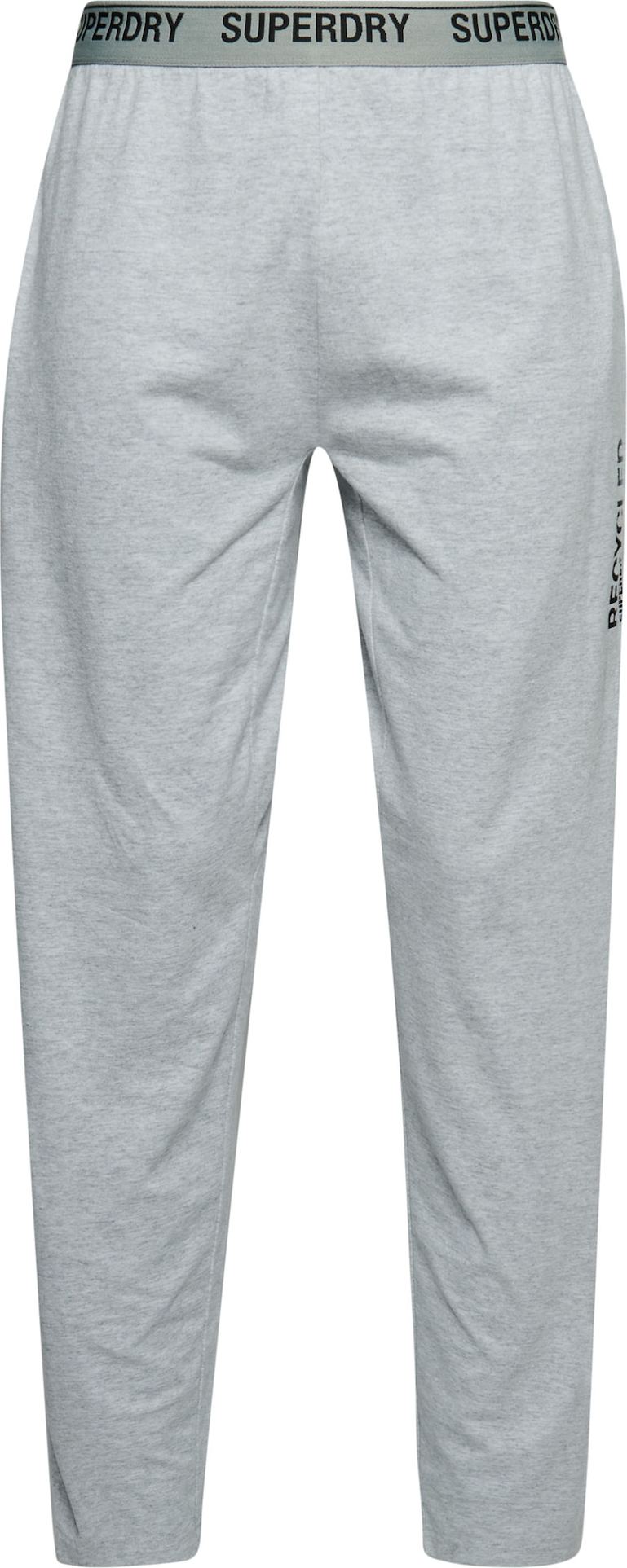Superdry Pyžamové kalhoty šedá / černá