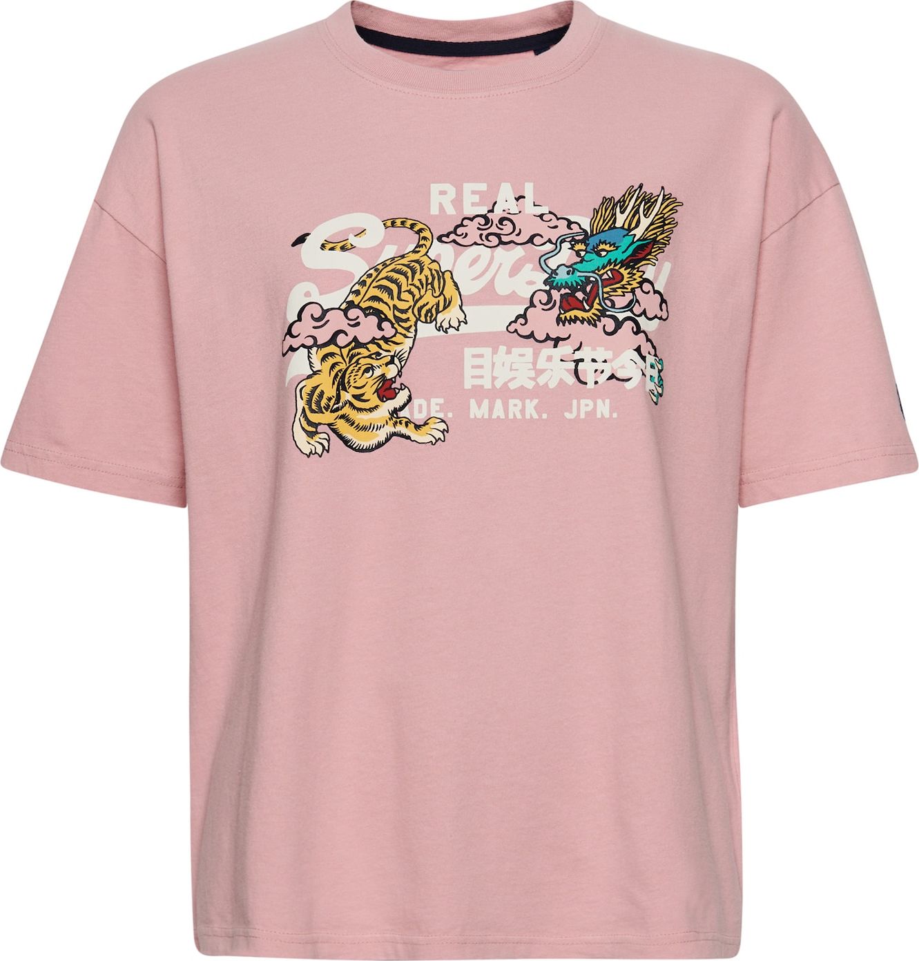 Superdry Tričko krémová / žlutá / starorůžová / černá