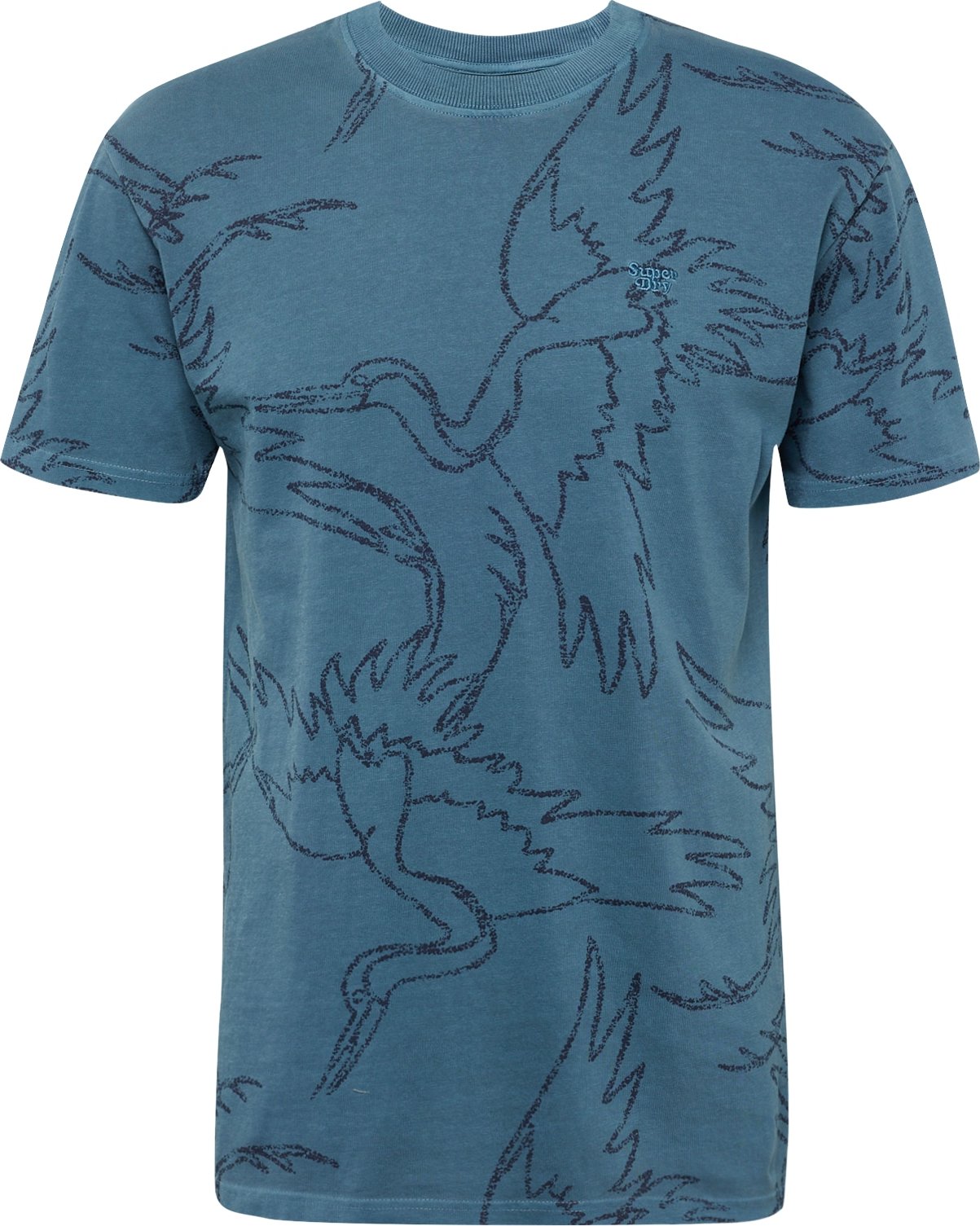Superdry Tričko marine modrá / petrolejová