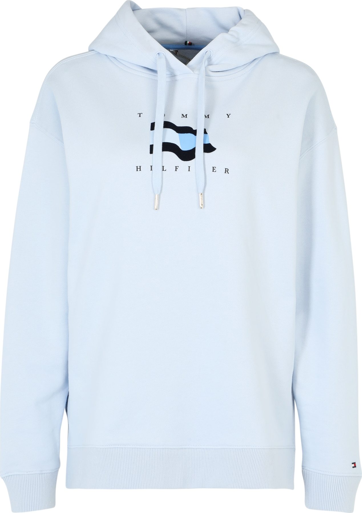 TOMMY HILFIGER Mikina modrá / světlemodrá / černá