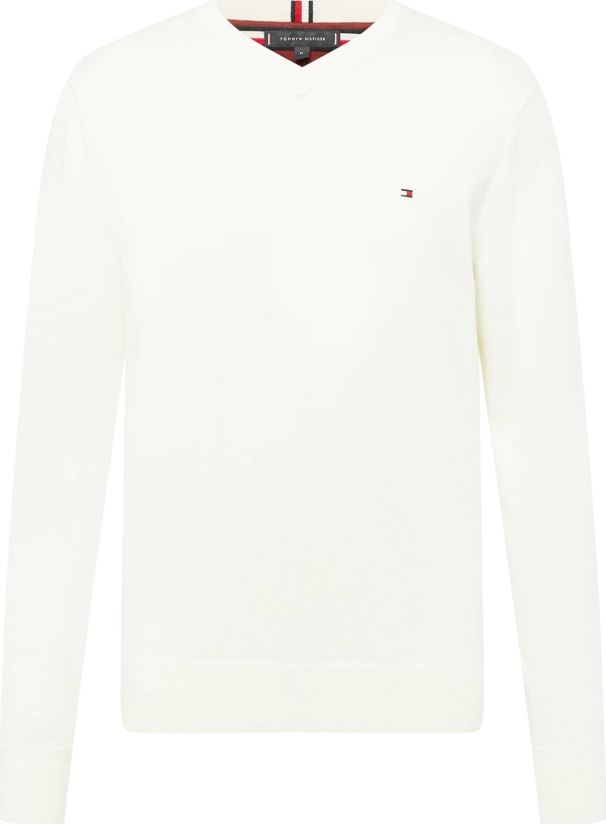 TOMMY HILFIGER Svetr námořnická modř / ohnivá červená / bílá