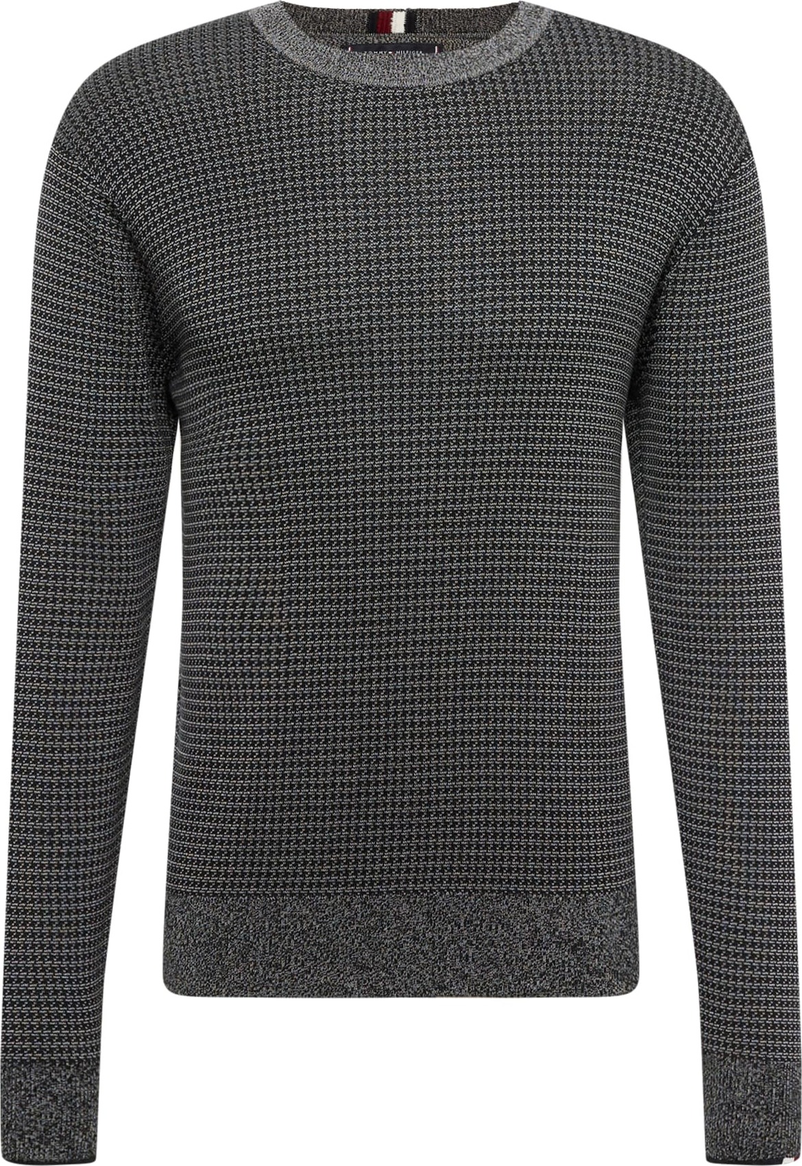 Tommy Hilfiger Tailored Svetr 'HOUNDSTOOTH' šedá / černá