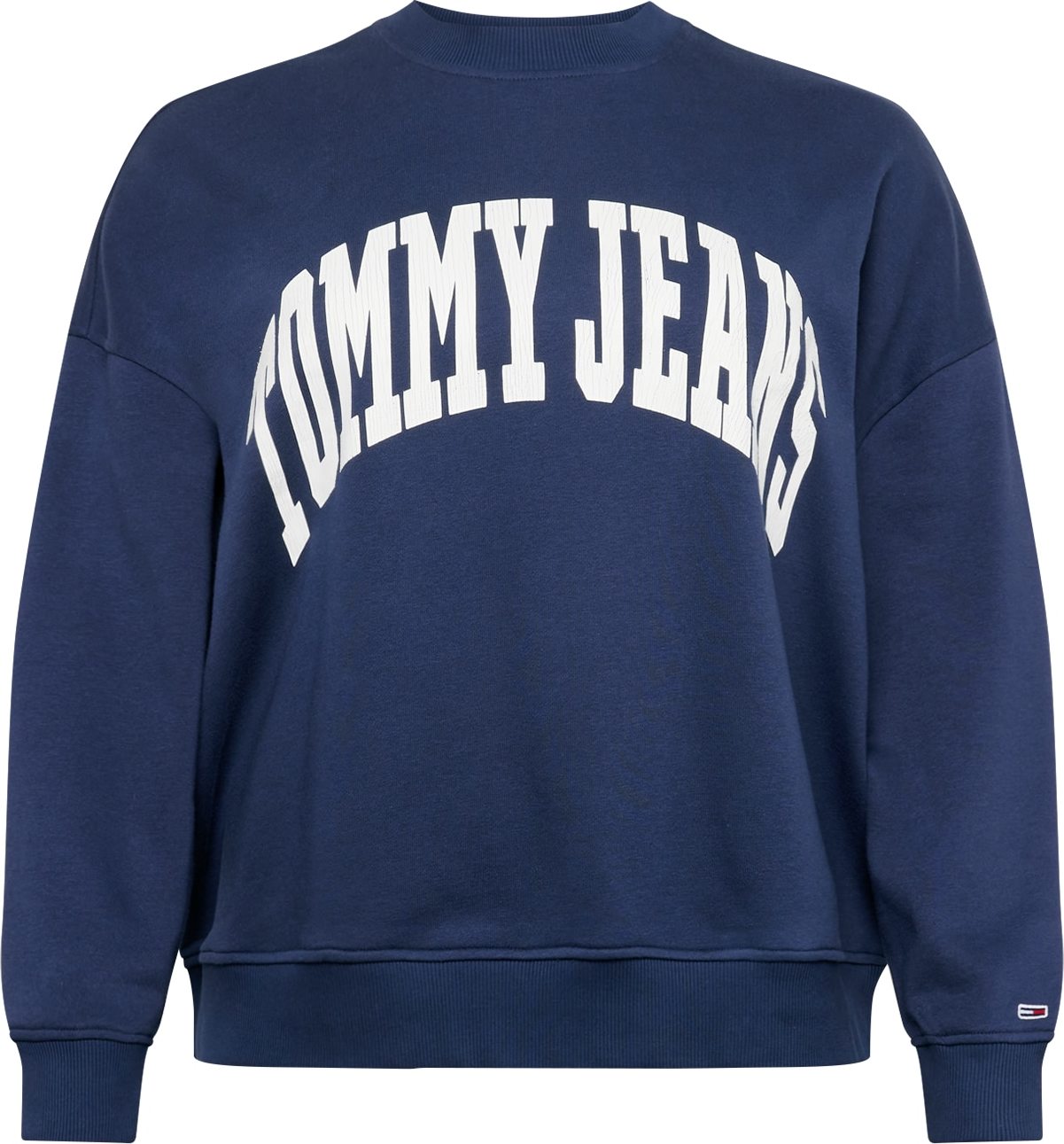 Tommy Jeans Curve Mikina tmavě modrá / bílá