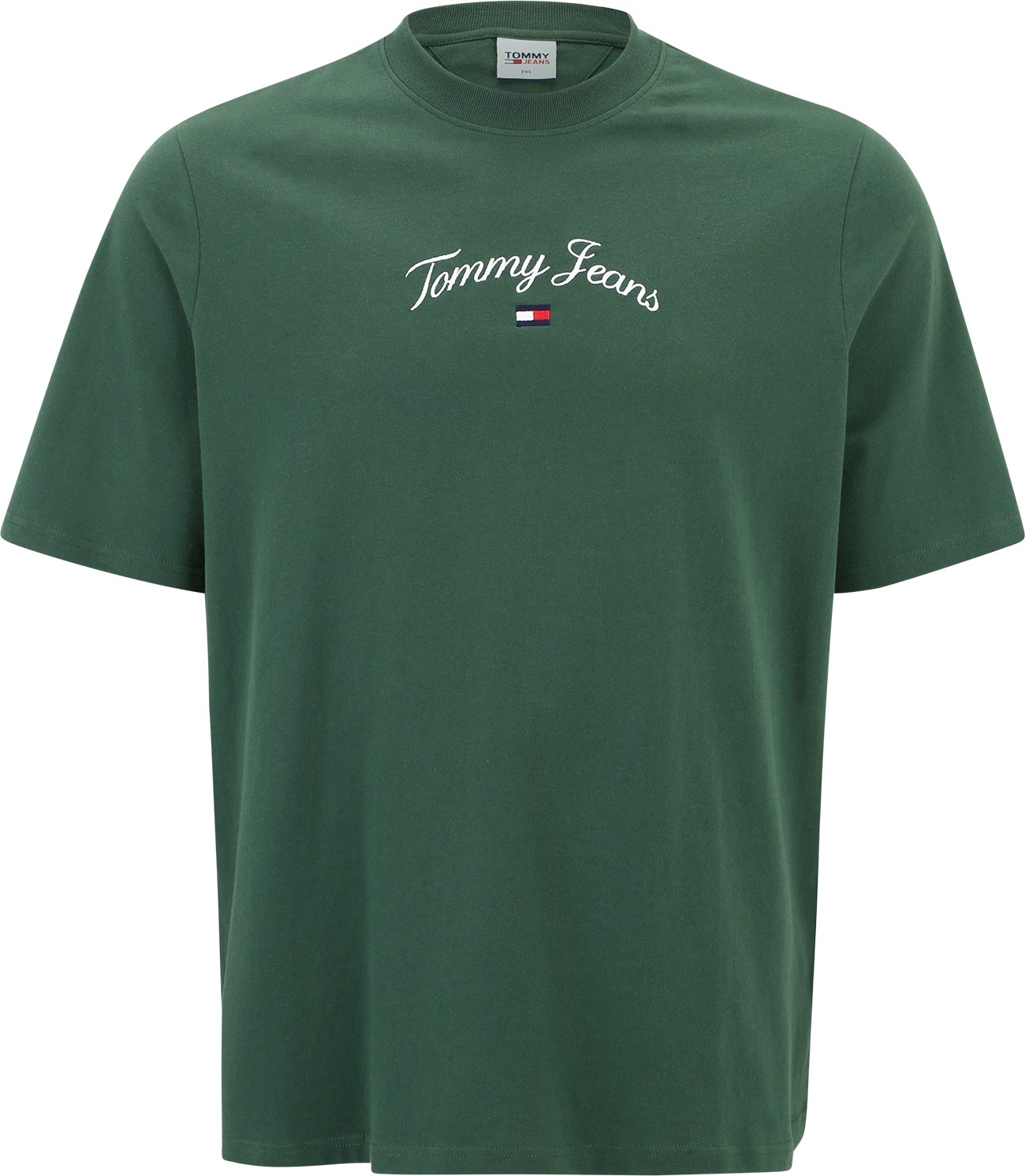 Tommy Jeans Plus Tričko námořnická modř / tmavě zelená / ohnivá červená / bílá