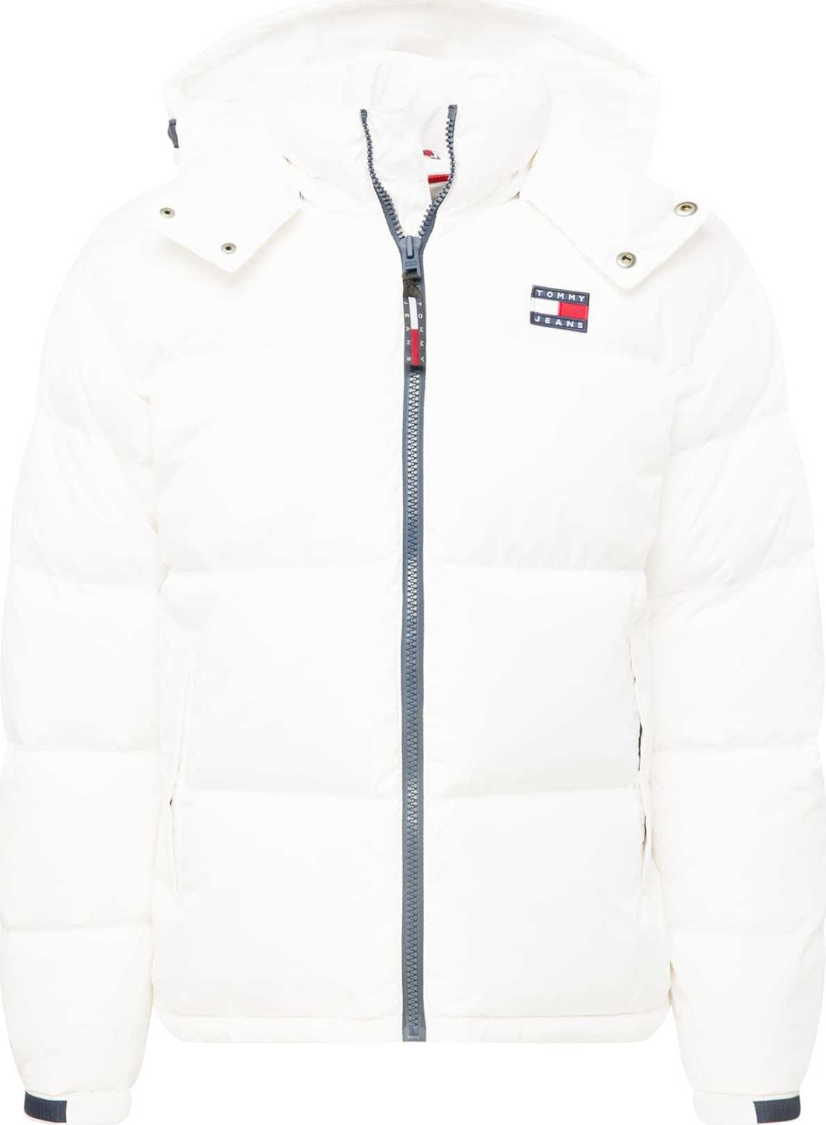 Tommy Jeans Zimní bunda 'Alaska' námořnická modř / červená / offwhite