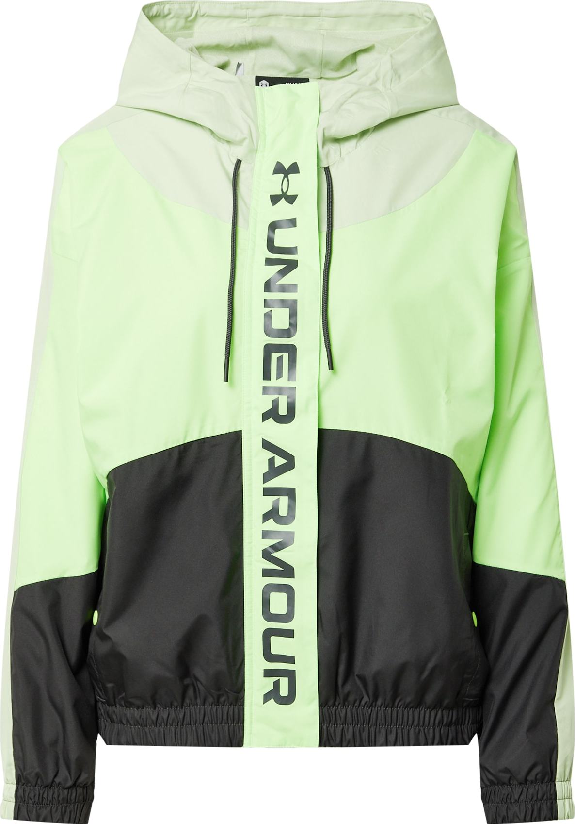 UNDER ARMOUR Sportovní bunda pastelově zelená / světle zelená / černá