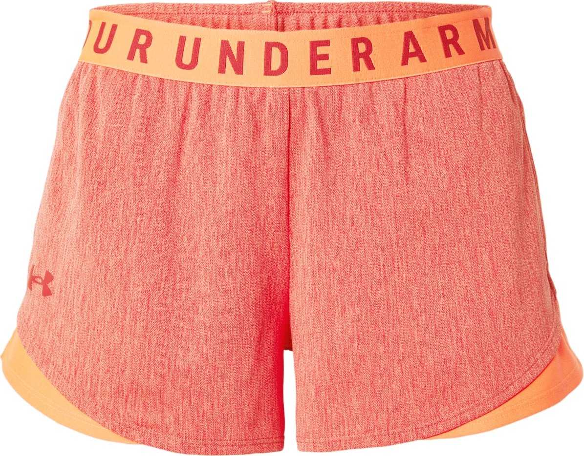 UNDER ARMOUR Sportovní kalhoty 'Play Up' oranžová / červený melír