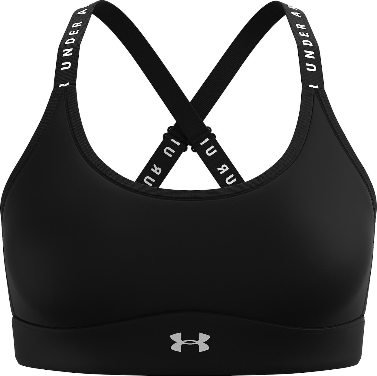 UNDER ARMOUR Sportovní podprsenka 'Infinity' černá / bílá