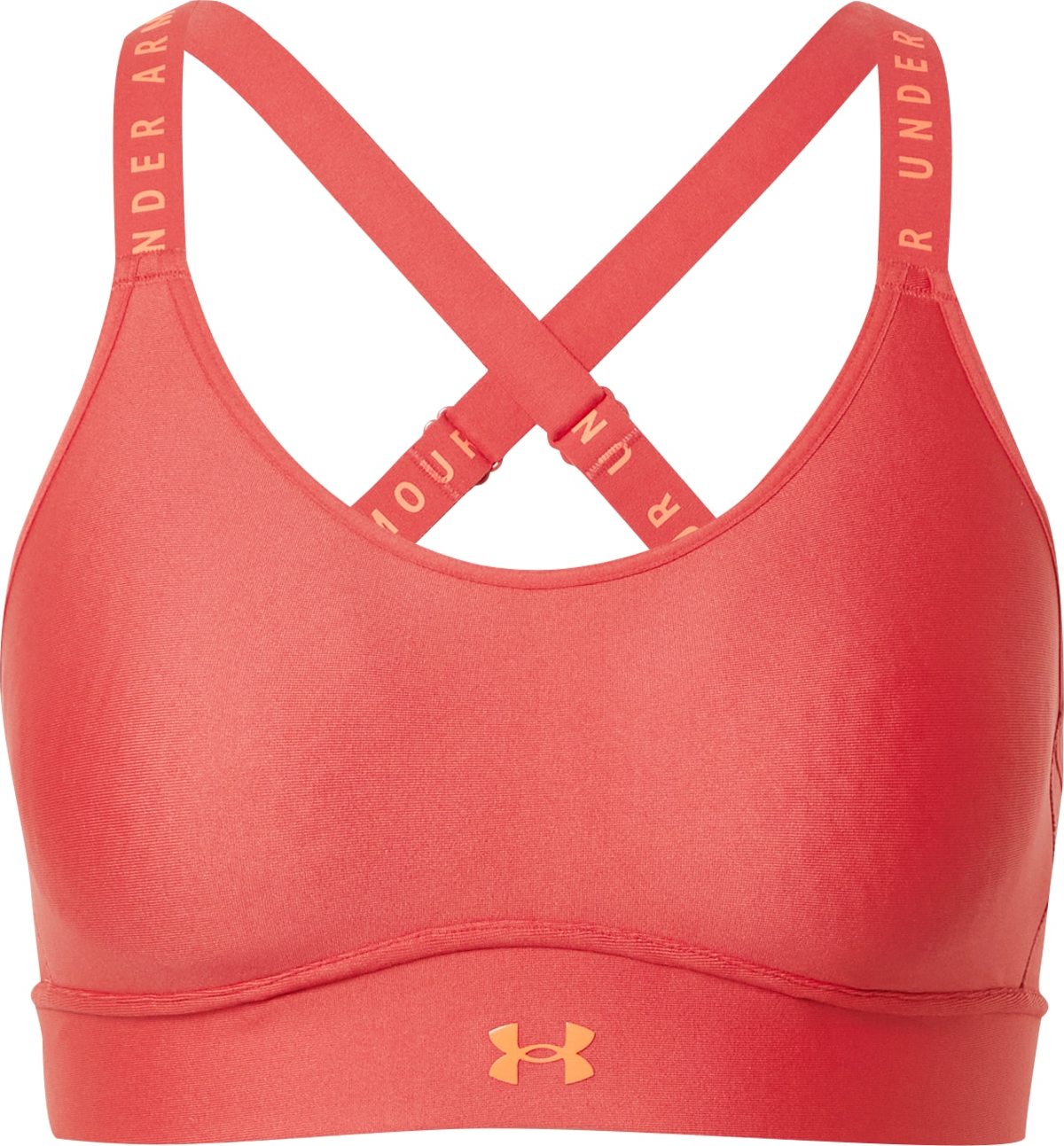 UNDER ARMOUR Sportovní podprsenka 'Infinity' oranžová / tmavě červená