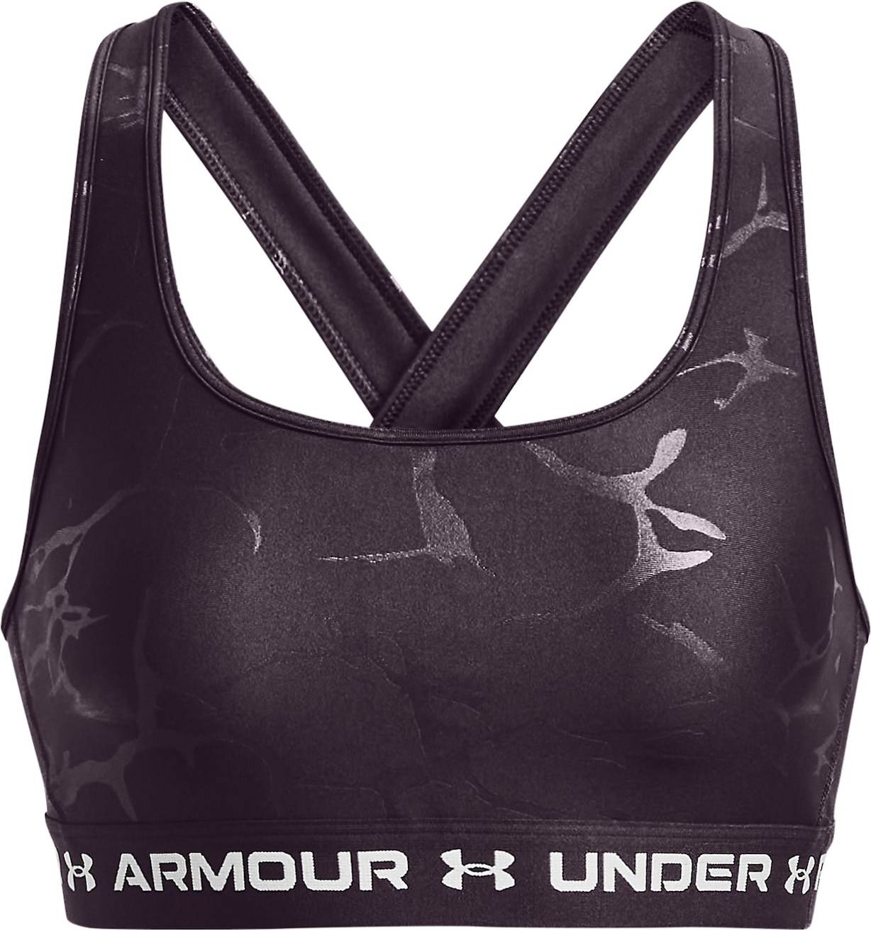 UNDER ARMOUR Sportovní podprsenka šedá / lilek / bílá