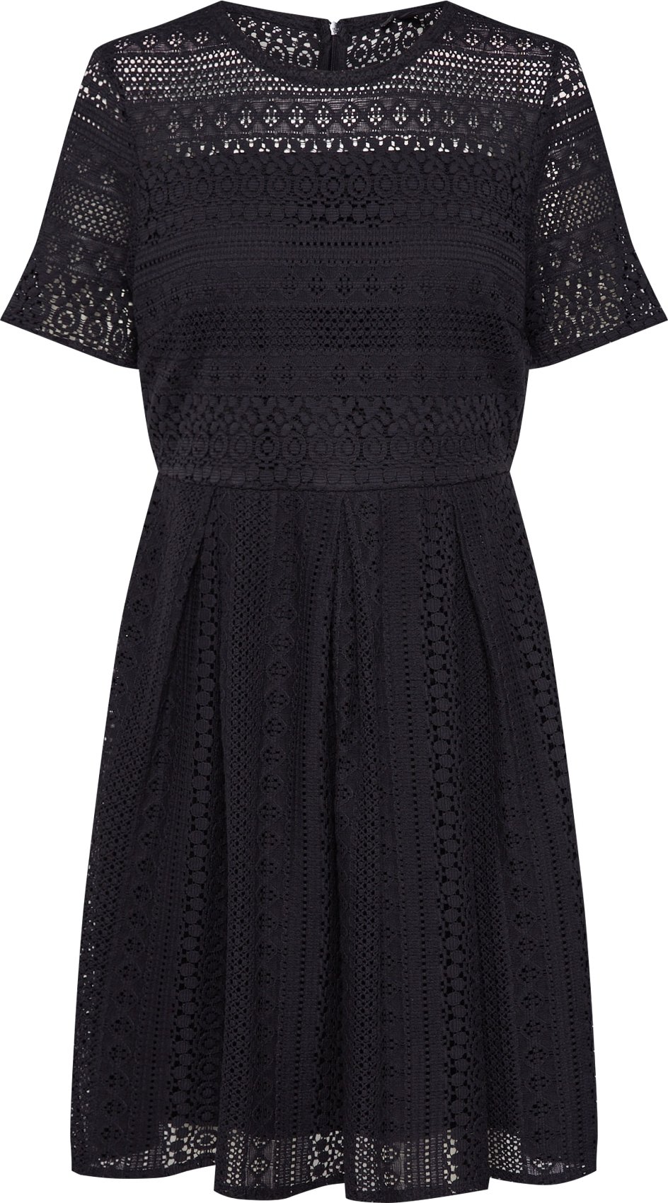 VERO MODA Šaty 'VMHONEY LACE PLEATED S/S DRESS EXP' černá