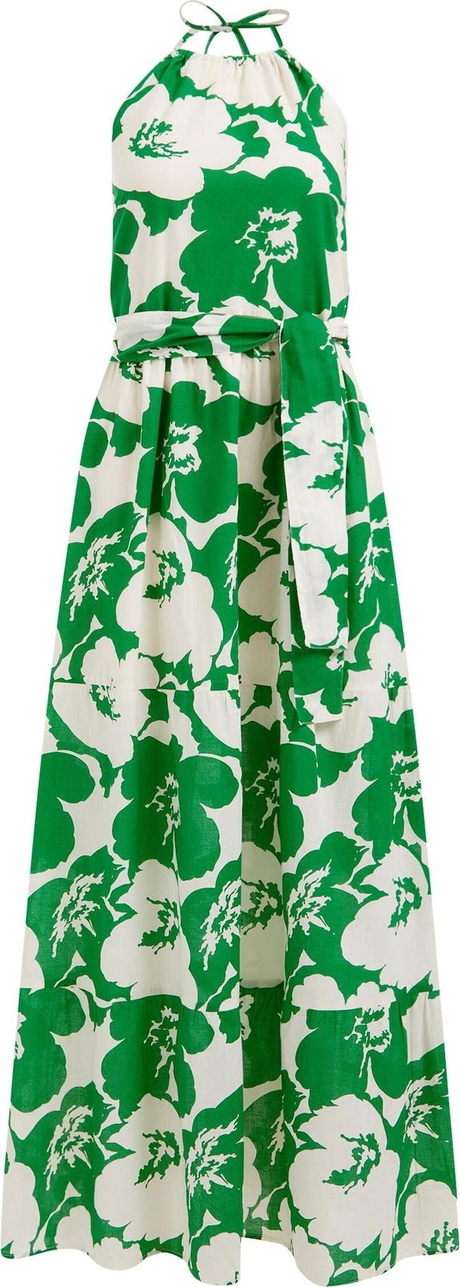 WE Fashion Šaty zelená / bílá
