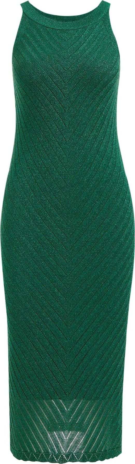 WE Fashion Úpletové šaty zelená