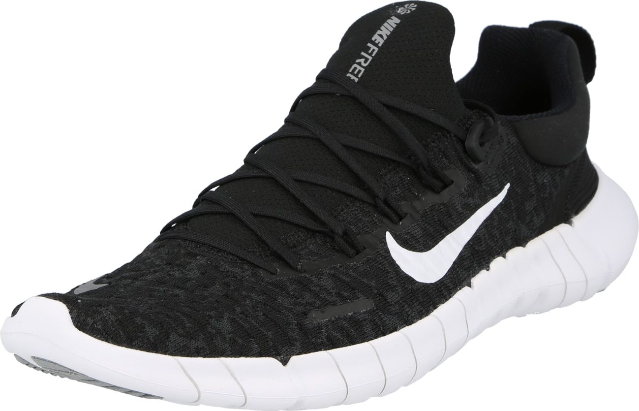 Běžecká obuv 'Free Run 5.0' Nike černá / bílá