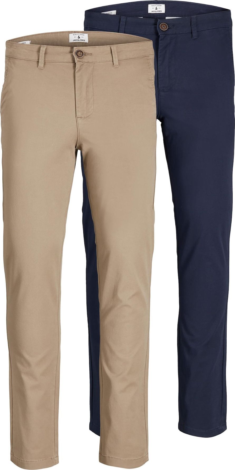 Chino kalhoty 'Marco' jack & jones béžová / námořnická modř
