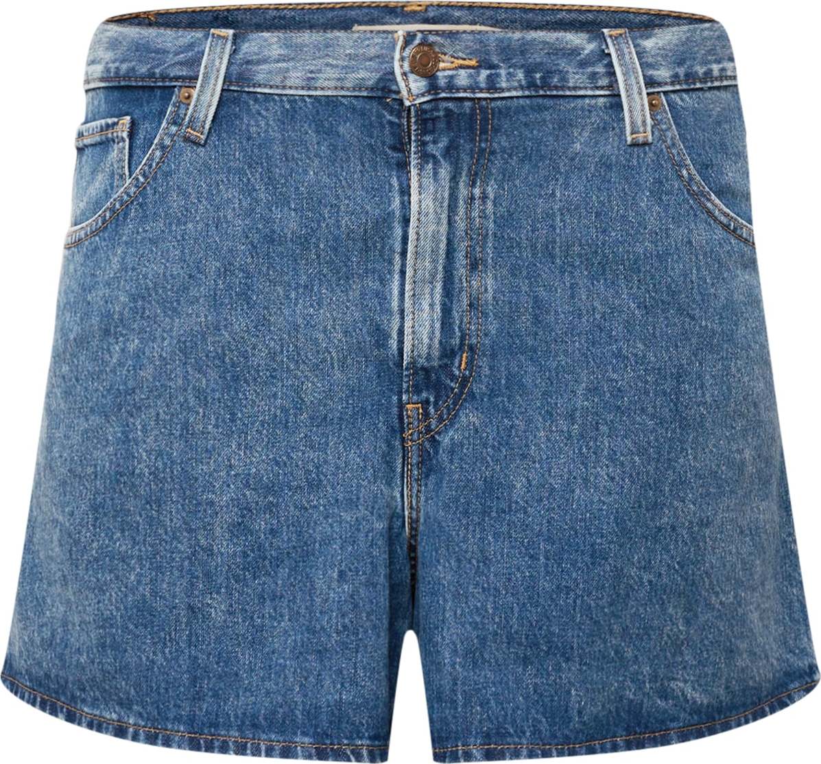 Džíny 'PLUS HW MOM SHORT MED INDIGO - FLAT FINISH' Levi's® Plus modrá džínovina