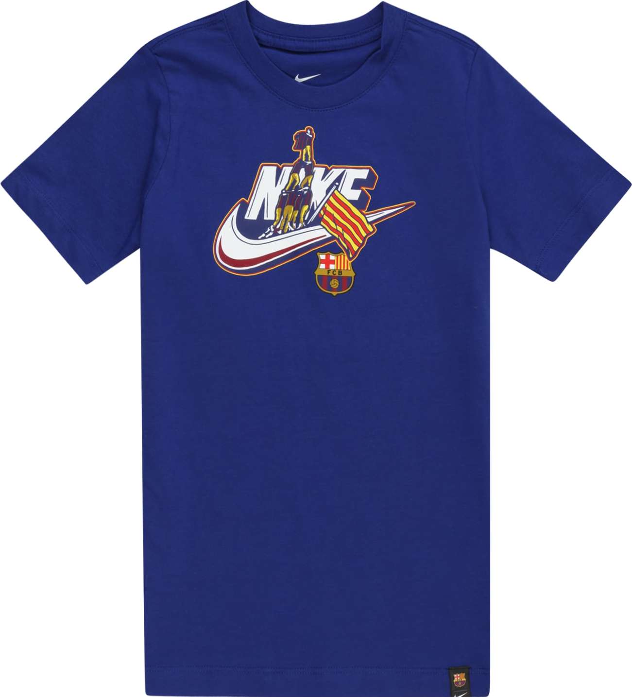 Funkční tričko Nike modrá / žlutá / červená / bílá
