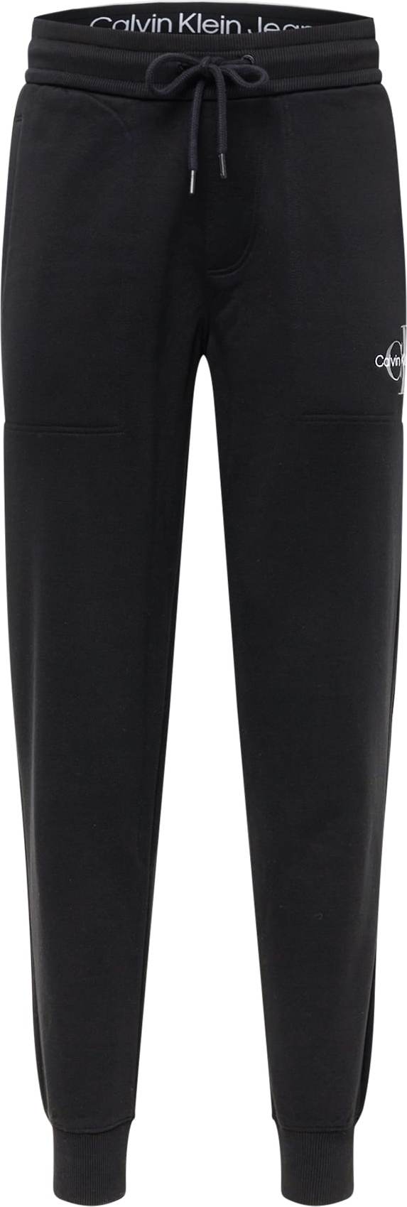 Kalhoty Calvin Klein Jeans šedá / černá / bílá