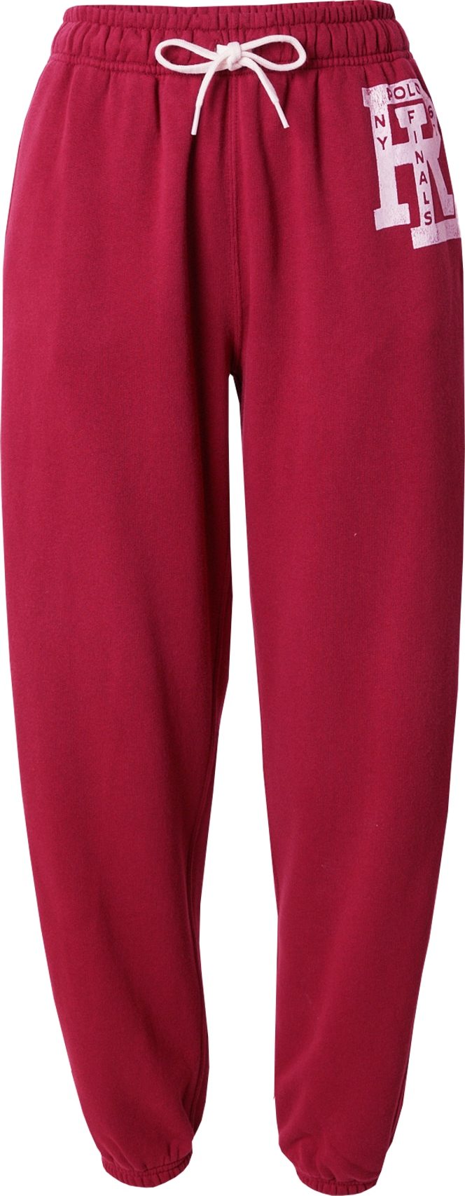 Kalhoty 'FINAL' Polo Ralph Lauren vínově červená / bílá