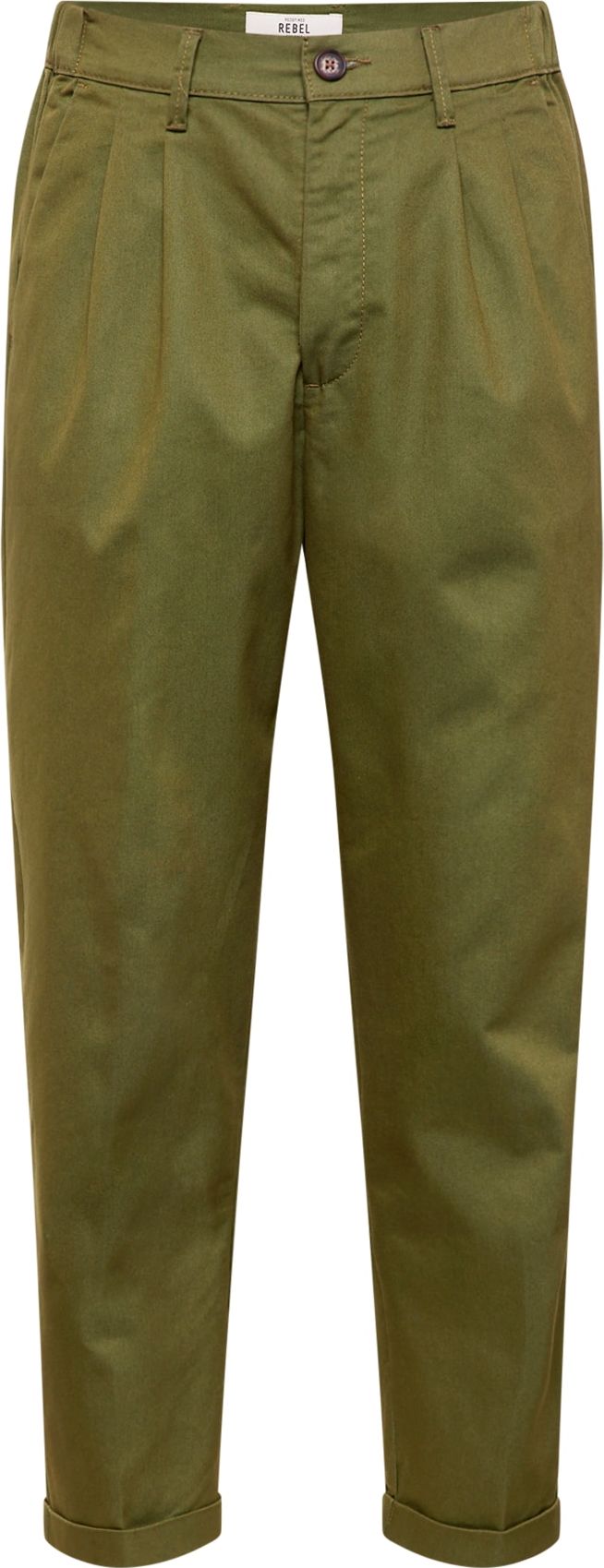 Kalhoty se sklady v pase 'Kevin' Redefined Rebel olivová