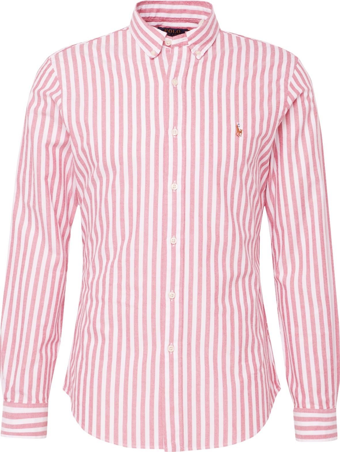 Košile Polo Ralph Lauren modrá / hnědá / světle růžová / bílá