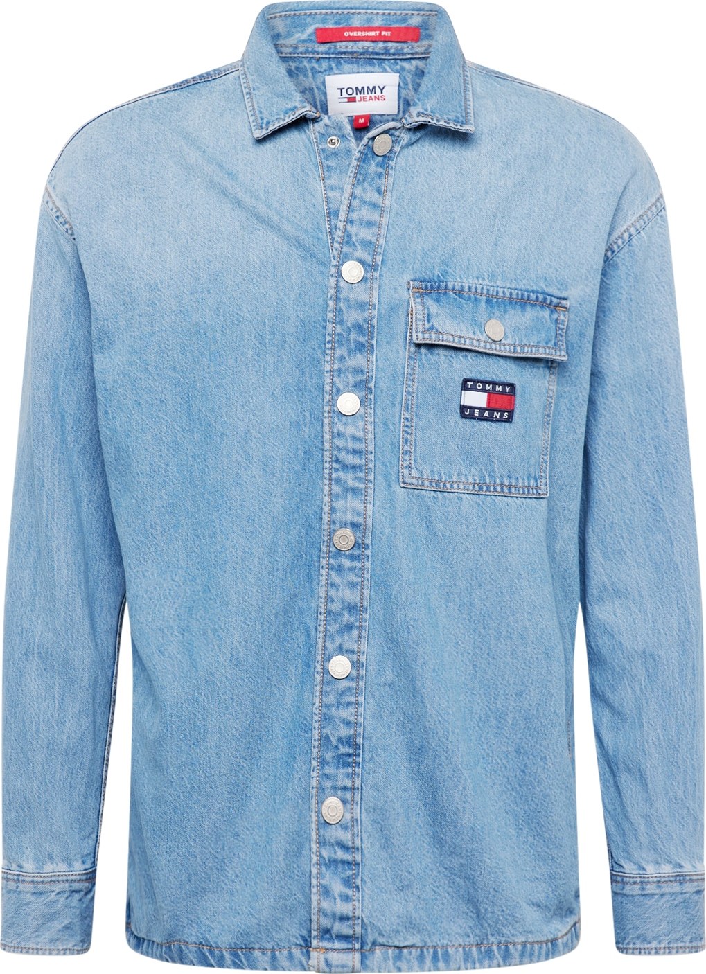 Košile Tommy Jeans námořnická modř / světlemodrá / červená / bílá