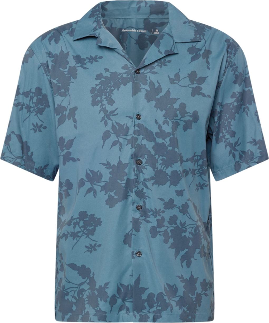 Košile Abercrombie & Fitch marine modrá / tmavě modrá