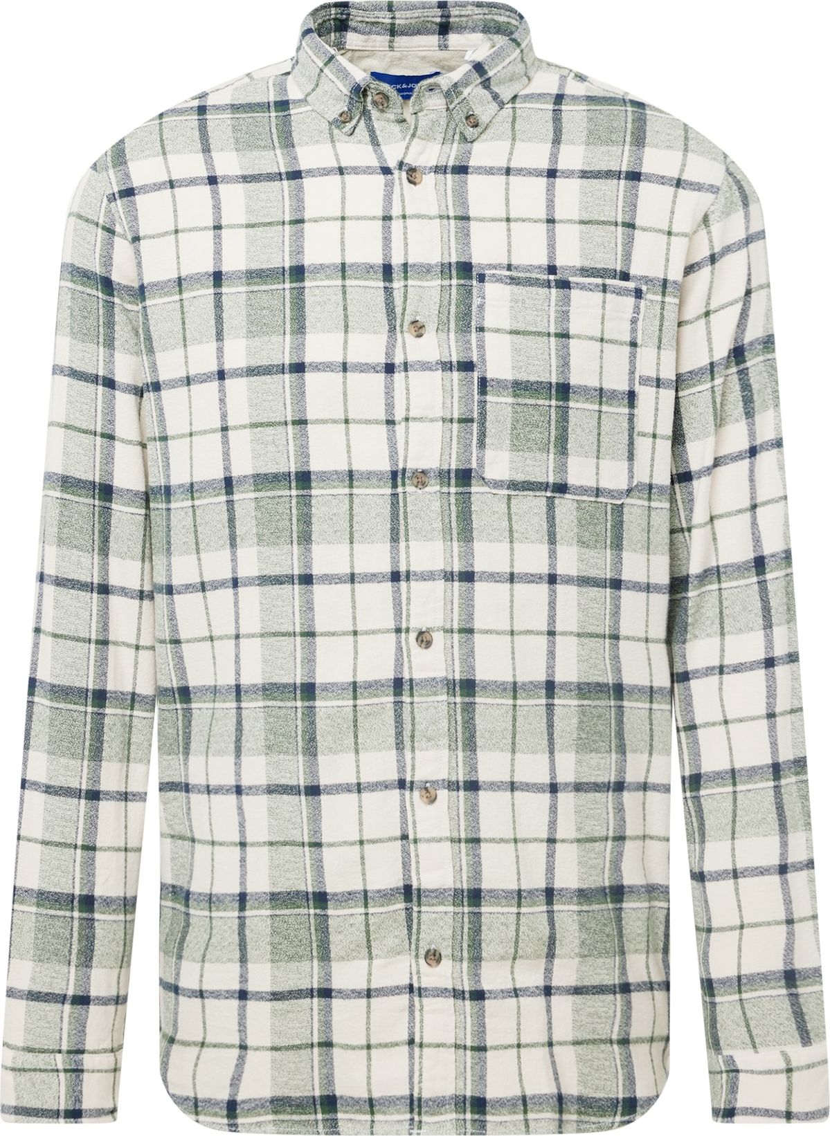 Košile 'ROWEN GRINDLE WILLOW' jack & jones námořnická modř / zelená / bílá