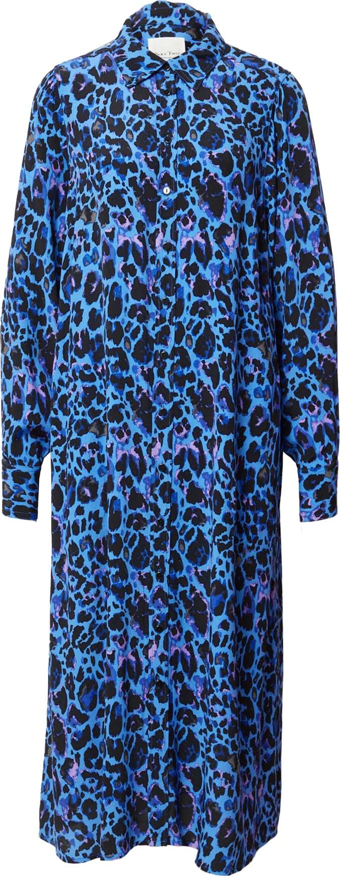 Košilové šaty 'Marlas' Part Two aqua modrá / nebeská modř / pastelová fialová / černá