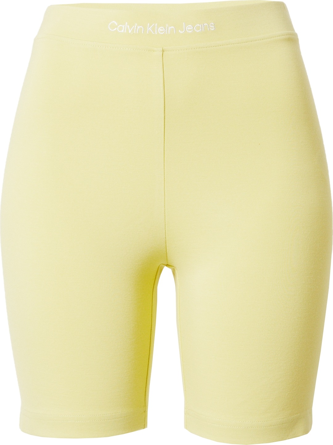 Legíny Calvin Klein Jeans světle žlutá / bílá