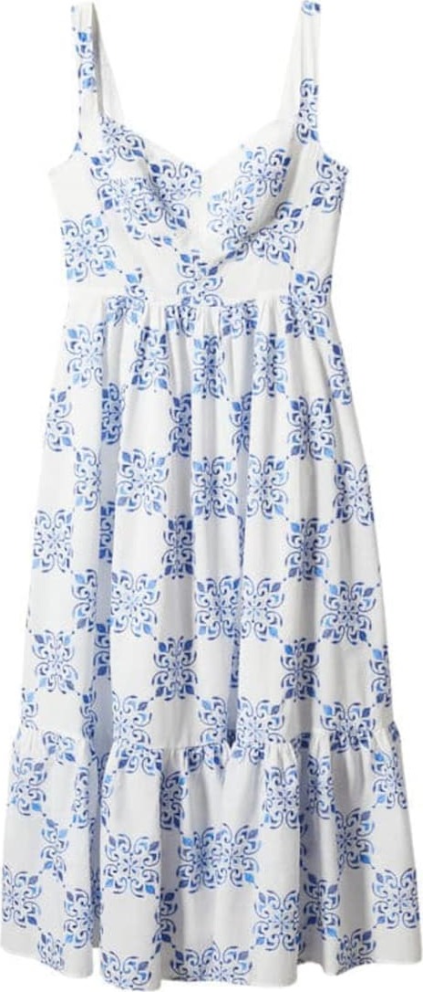 Letní šaty 'Sicilia' Mango modrá / bílá